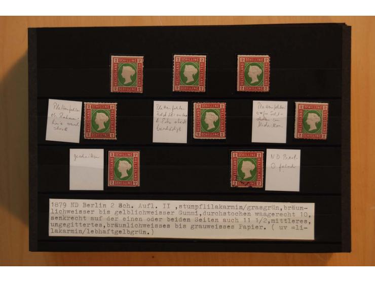 1867/95, ungebrauchte und gestempelter Sammlungsbestand mit vielen Originalen und Neudrucken, teils auch in Einheiten, dabei 