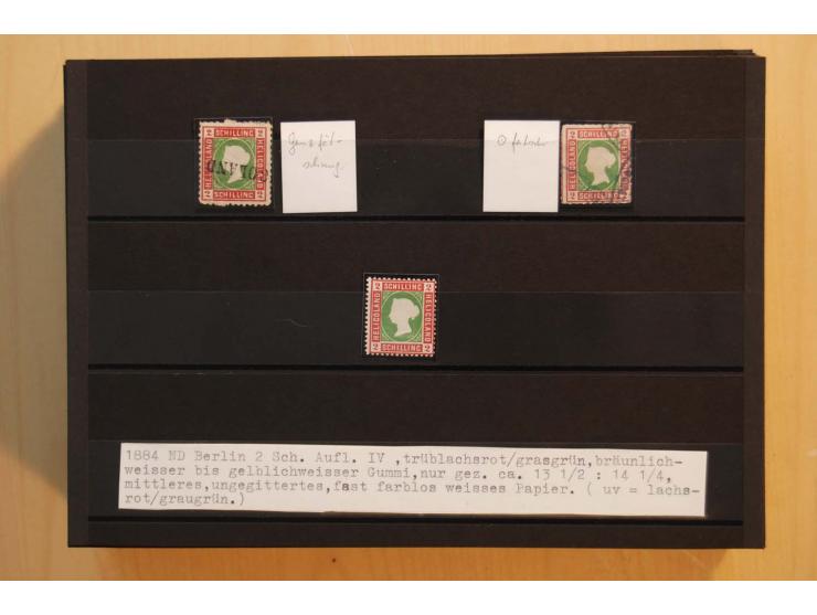 1867/95, ungebrauchte und gestempelter Sammlungsbestand mit vielen Originalen und Neudrucken, teils auch in Einheiten, dabei 
