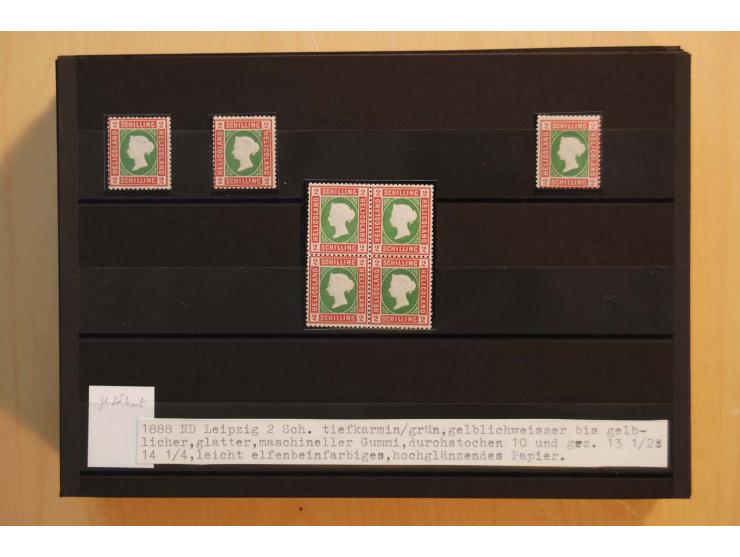 1867/95, ungebrauchte und gestempelter Sammlungsbestand mit vielen Originalen und Neudrucken, teils auch in Einheiten, dabei 