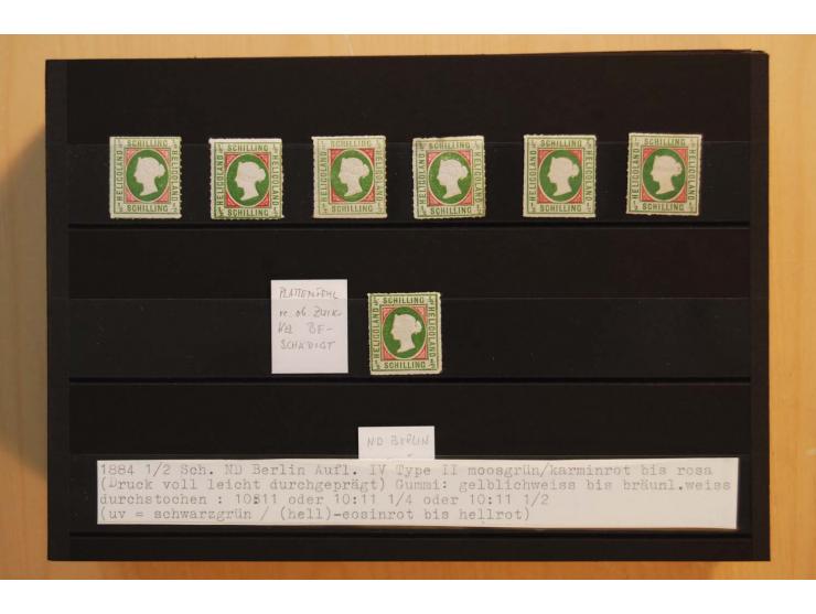 1867/95, ungebrauchte und gestempelter Sammlungsbestand mit vielen Originalen und Neudrucken, teils auch in Einheiten, dabei 