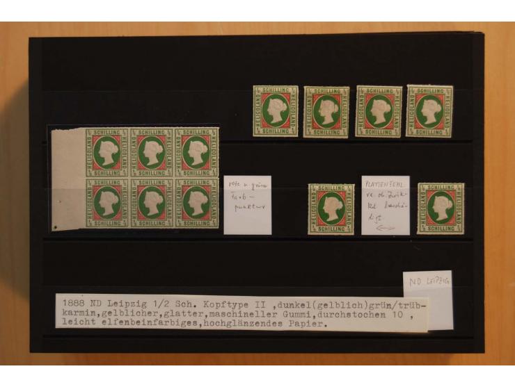 1867/95, ungebrauchte und gestempelter Sammlungsbestand mit vielen Originalen und Neudrucken, teils auch in Einheiten, dabei 