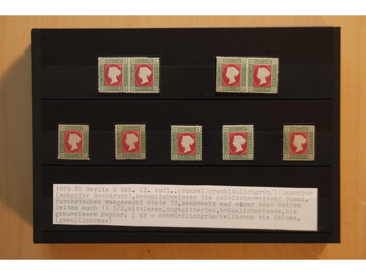 1867/95, ungebrauchte und gestempelter Sammlungsbestand mit vielen Originalen und Neudrucken, teils auch in Einheiten, dabei 