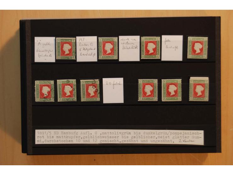 1867/95, ungebrauchte und gestempelter Sammlungsbestand mit vielen Originalen und Neudrucken, teils auch in Einheiten, dabei 