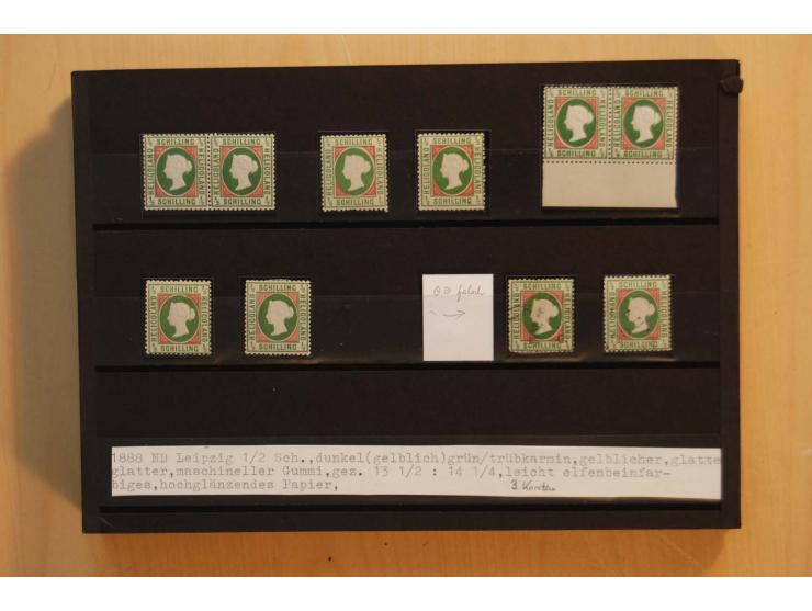1867/95, ungebrauchte und gestempelter Sammlungsbestand mit vielen Originalen und Neudrucken, teils auch in Einheiten, dabei 