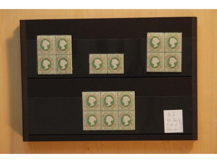 1867/95, ungebrauchte und gestempelter Sammlungsbestand mit vielen Originalen und Neudrucken, teils auch in Einheiten, dabei 