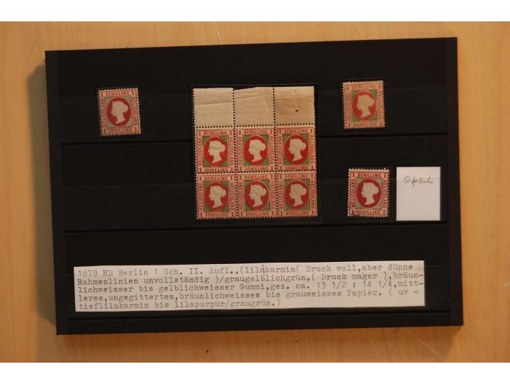 1867/95, ungebrauchte und gestempelter Sammlungsbestand mit vielen Originalen und Neudrucken, teils auch in Einheiten, dabei 