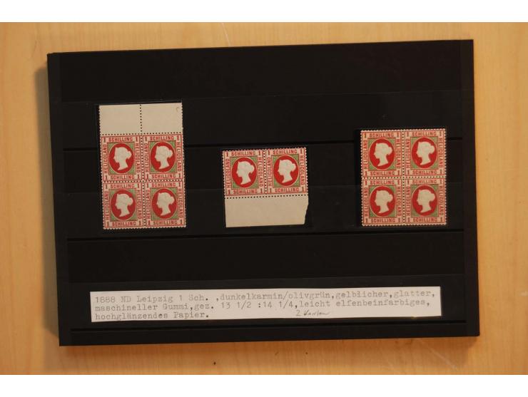 1867/95, ungebrauchte und gestempelter Sammlungsbestand mit vielen Originalen und Neudrucken, teils auch in Einheiten, dabei 