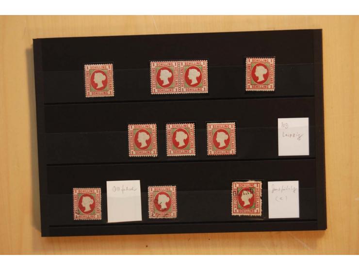 1867/95, ungebrauchte und gestempelter Sammlungsbestand mit vielen Originalen und Neudrucken, teils auch in Einheiten, dabei 