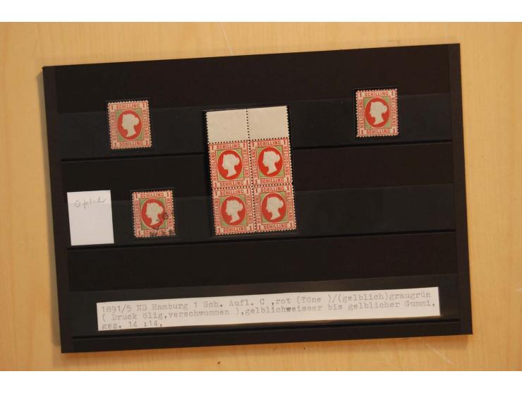1867/95, ungebrauchte und gestempelter Sammlungsbestand mit vielen Originalen und Neudrucken, teils auch in Einheiten, dabei 