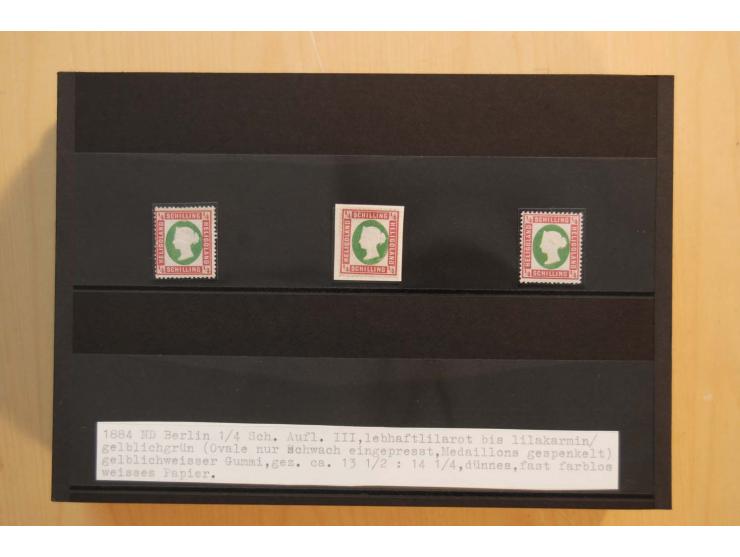 1867/95, ungebrauchte und gestempelter Sammlungsbestand mit vielen Originalen und Neudrucken, teils auch in Einheiten, dabei 