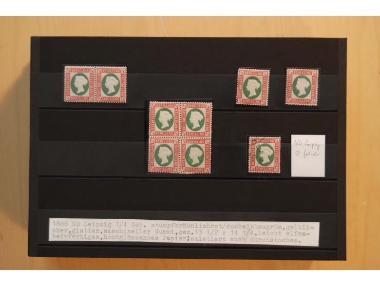 1867/95, ungebrauchte und gestempelter Sammlungsbestand mit vielen Originalen und Neudrucken, teils auch in Einheiten, dabei 