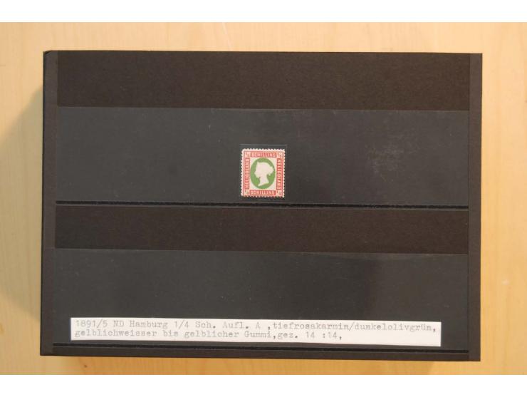 1867/95, ungebrauchte und gestempelter Sammlungsbestand mit vielen Originalen und Neudrucken, teils auch in Einheiten, dabei 