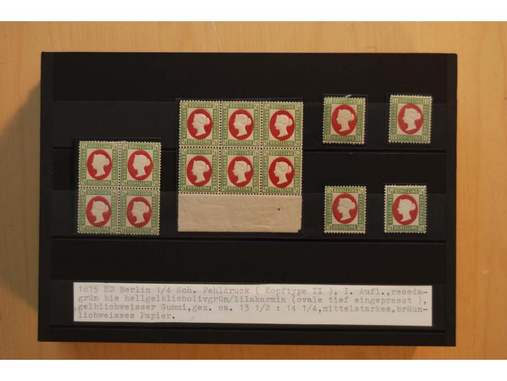 1867/95, ungebrauchte und gestempelter Sammlungsbestand mit vielen Originalen und Neudrucken, teils auch in Einheiten, dabei 