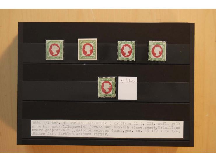 1867/95, ungebrauchte und gestempelter Sammlungsbestand mit vielen Originalen und Neudrucken, teils auch in Einheiten, dabei 