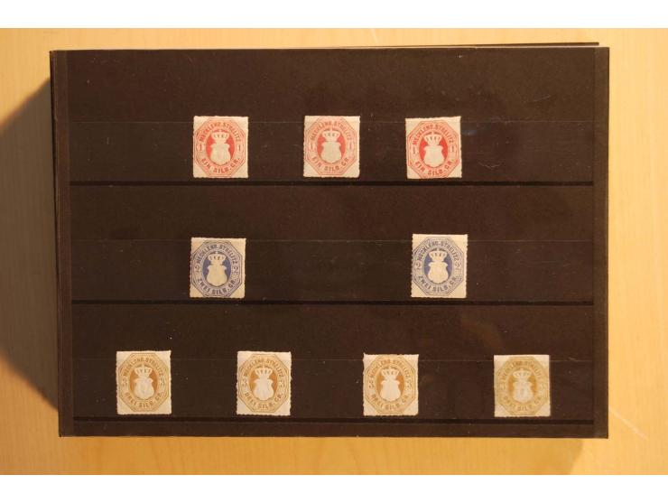 NORDDEUTSCHE STAATEN: 1852/65 (ca.),  Sammlungsbestand in 6 Kassetten und 2 Briefalben, sehr reichhaltig mit rund 150 Briefen
