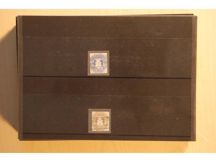 NORDDEUTSCHE STAATEN: 1852/65 (ca.),  Sammlungsbestand in 6 Kassetten und 2 Briefalben, sehr reichhaltig mit rund 150 Briefen
