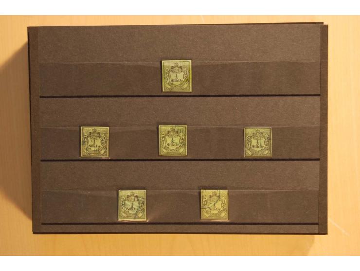 NORDDEUTSCHE STAATEN: 1852/65 (ca.),  Sammlungsbestand in 6 Kassetten und 2 Briefalben, sehr reichhaltig mit rund 150 Briefen