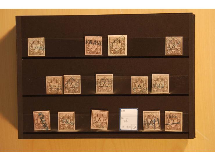 NORDDEUTSCHE STAATEN: 1852/65 (ca.),  Sammlungsbestand in 6 Kassetten und 2 Briefalben, sehr reichhaltig mit rund 150 Briefen