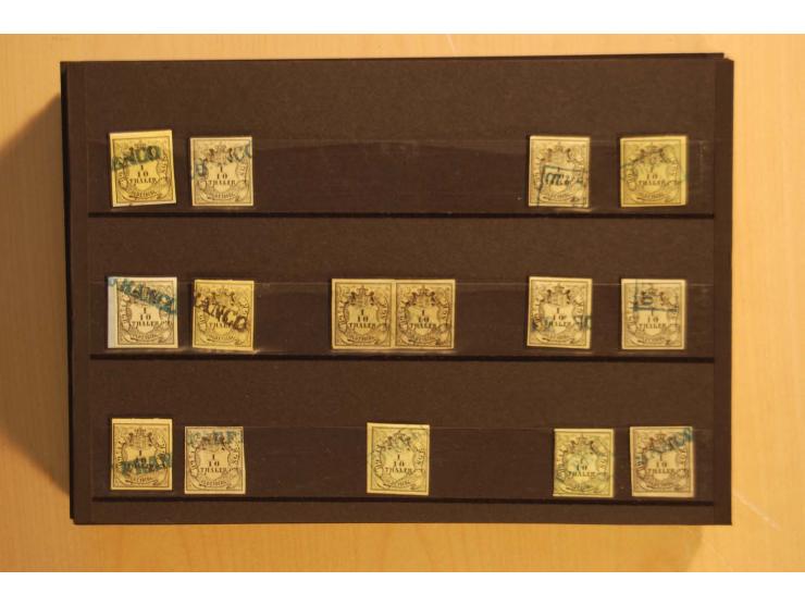 NORDDEUTSCHE STAATEN: 1852/65 (ca.),  Sammlungsbestand in 6 Kassetten und 2 Briefalben, sehr reichhaltig mit rund 150 Briefen