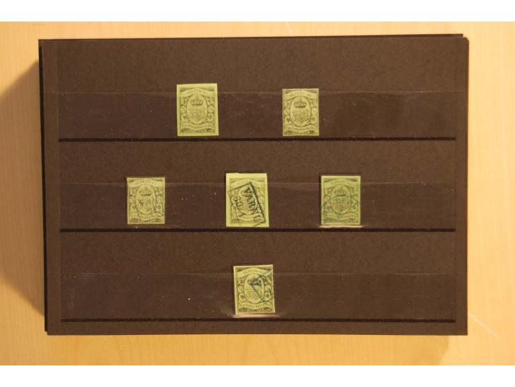 NORDDEUTSCHE STAATEN: 1852/65 (ca.),  Sammlungsbestand in 6 Kassetten und 2 Briefalben, sehr reichhaltig mit rund 150 Briefen