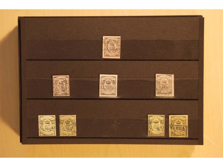 NORDDEUTSCHE STAATEN: 1852/65 (ca.),  Sammlungsbestand in 6 Kassetten und 2 Briefalben, sehr reichhaltig mit rund 150 Briefen