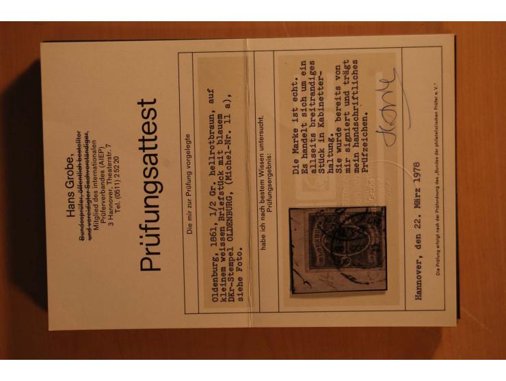NORDDEUTSCHE STAATEN: 1852/65 (ca.),  Sammlungsbestand in 6 Kassetten und 2 Briefalben, sehr reichhaltig mit rund 150 Briefen