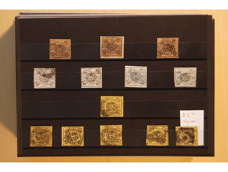 NORDDEUTSCHE STAATEN: 1852/65 (ca.),  Sammlungsbestand in 6 Kassetten und 2 Briefalben, sehr reichhaltig mit rund 150 Briefen