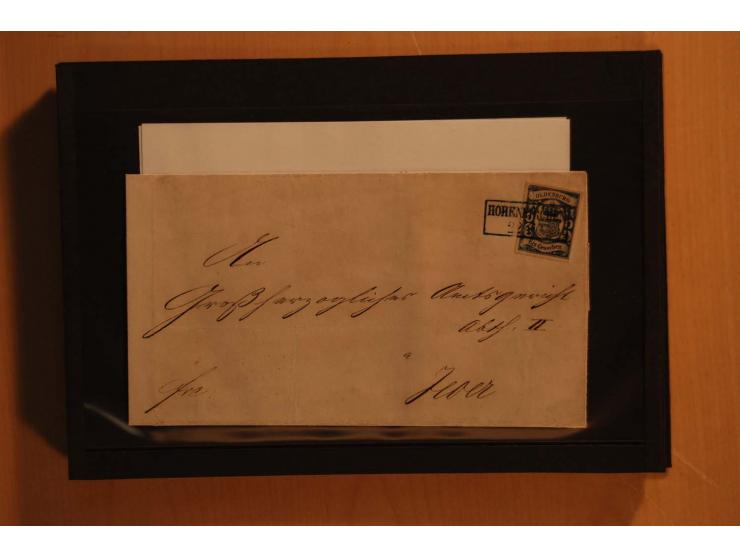 NORDDEUTSCHE STAATEN: 1852/65 (ca.),  Sammlungsbestand in 6 Kassetten und 2 Briefalben, sehr reichhaltig mit rund 150 Briefen