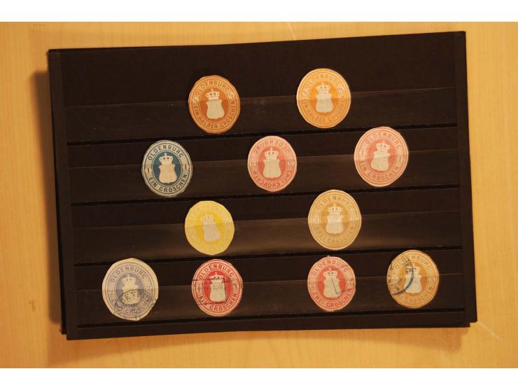 NORDDEUTSCHE STAATEN: 1852/65 (ca.),  Sammlungsbestand in 6 Kassetten und 2 Briefalben, sehr reichhaltig mit rund 150 Briefen