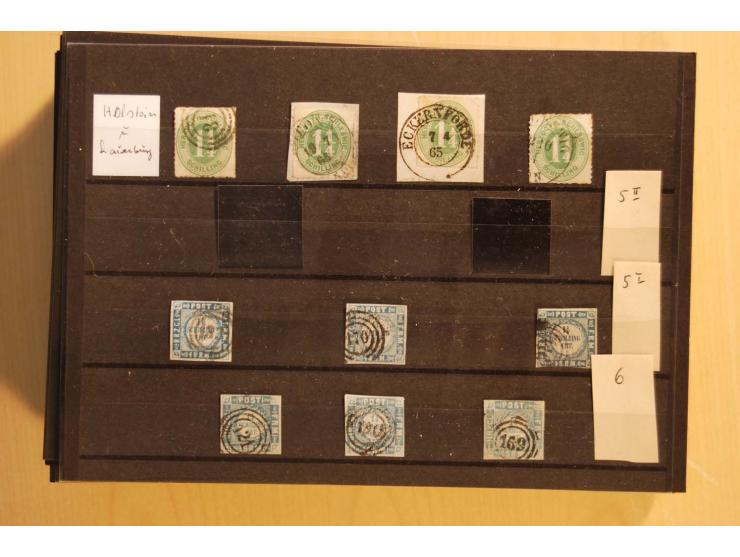 NORDDEUTSCHE STAATEN: 1852/65 (ca.),  Sammlungsbestand in 6 Kassetten und 2 Briefalben, sehr reichhaltig mit rund 150 Briefen