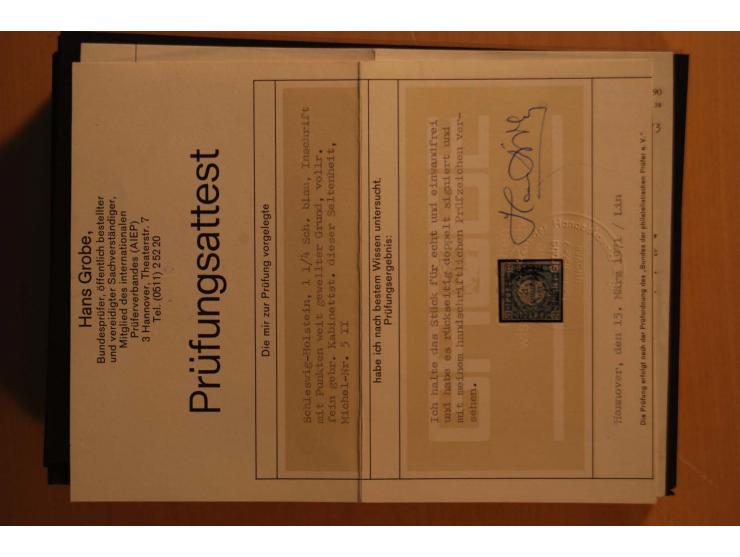 NORDDEUTSCHE STAATEN: 1852/65 (ca.),  Sammlungsbestand in 6 Kassetten und 2 Briefalben, sehr reichhaltig mit rund 150 Briefen