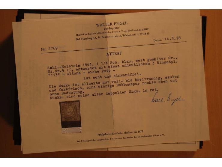 NORDDEUTSCHE STAATEN: 1852/65 (ca.),  Sammlungsbestand in 6 Kassetten und 2 Briefalben, sehr reichhaltig mit rund 150 Briefen