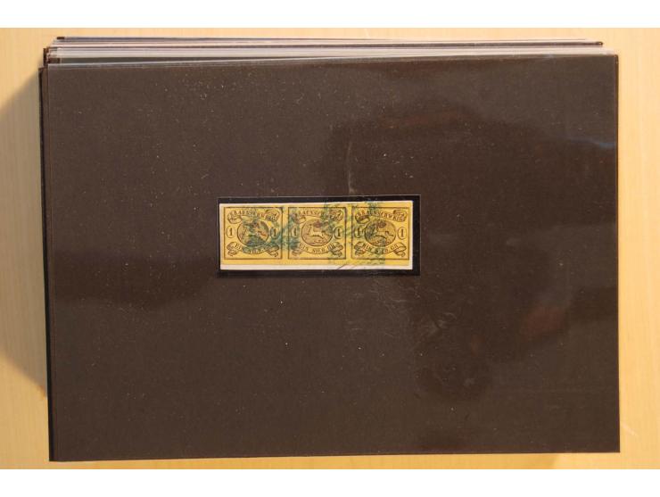NORDDEUTSCHE STAATEN: 1852/65 (ca.),  Sammlungsbestand in 6 Kassetten und 2 Briefalben, sehr reichhaltig mit rund 150 Briefen