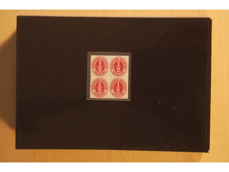 NORDDEUTSCHE STAATEN: 1852/65 (ca.),  Sammlungsbestand in 6 Kassetten und 2 Briefalben, sehr reichhaltig mit rund 150 Briefen
