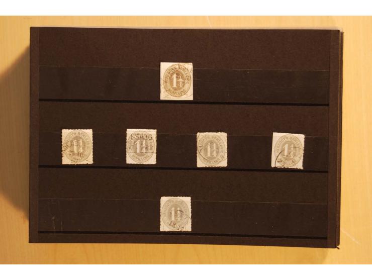 NORDDEUTSCHE STAATEN: 1852/65 (ca.),  Sammlungsbestand in 6 Kassetten und 2 Briefalben, sehr reichhaltig mit rund 150 Briefen