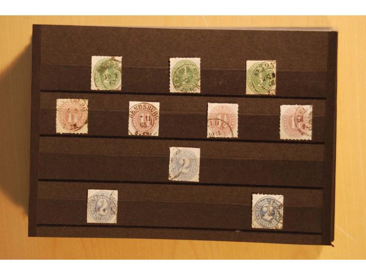 NORDDEUTSCHE STAATEN: 1852/65 (ca.),  Sammlungsbestand in 6 Kassetten und 2 Briefalben, sehr reichhaltig mit rund 150 Briefen