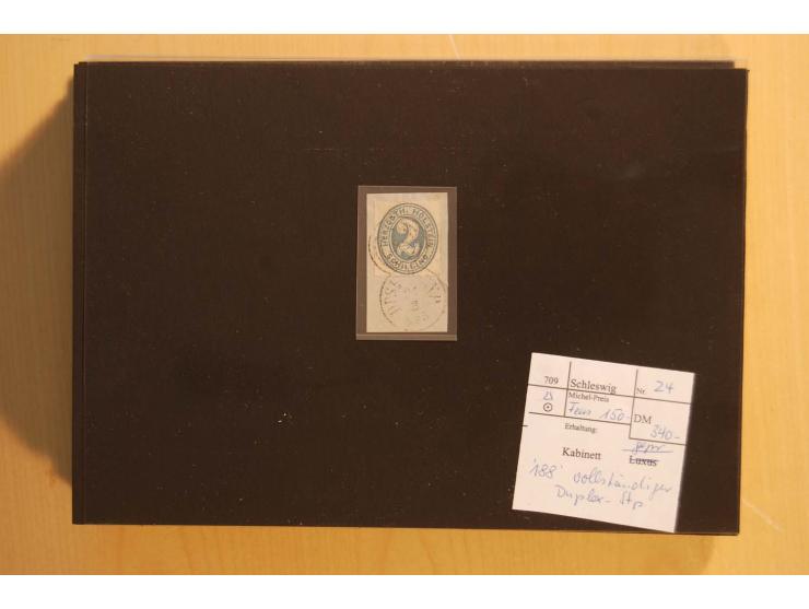 NORDDEUTSCHE STAATEN: 1852/65 (ca.),  Sammlungsbestand in 6 Kassetten und 2 Briefalben, sehr reichhaltig mit rund 150 Briefen