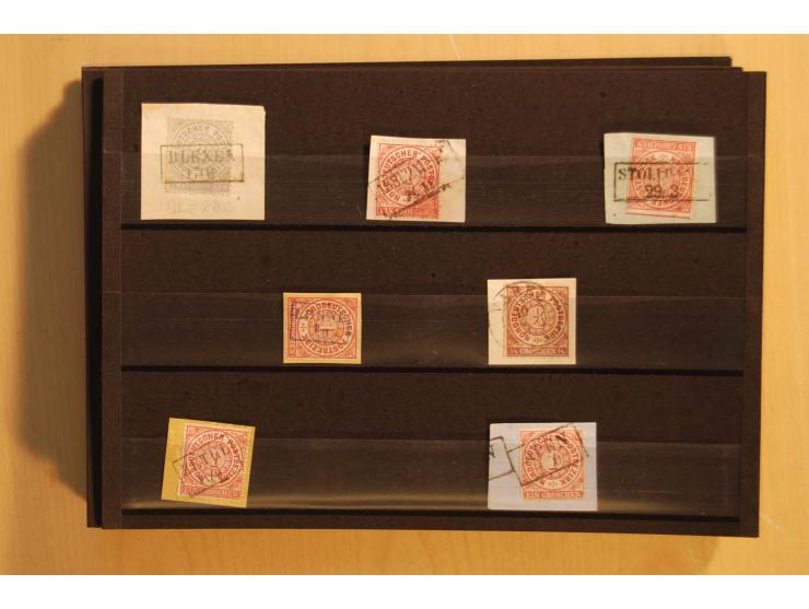 NORDDEUTSCHE STAATEN: 1852/65 (ca.),  Sammlungsbestand in 6 Kassetten und 2 Briefalben, sehr reichhaltig mit rund 150 Briefen
