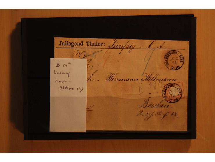 NORDDEUTSCHE STAATEN: 1852/65 (ca.),  Sammlungsbestand in 6 Kassetten und 2 Briefalben, sehr reichhaltig mit rund 150 Briefen