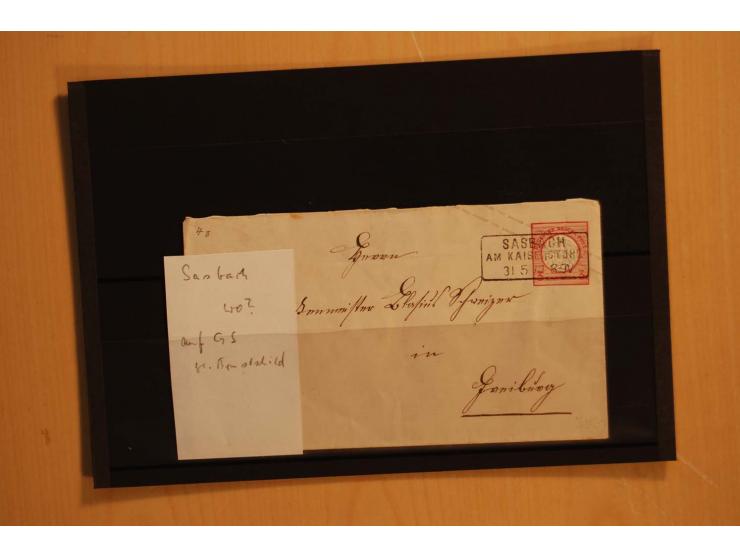NORDDEUTSCHE STAATEN: 1852/65 (ca.),  Sammlungsbestand in 6 Kassetten und 2 Briefalben, sehr reichhaltig mit rund 150 Briefen