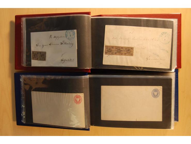 NORDDEUTSCHE STAATEN: 1852/65 (ca.),  Sammlungsbestand in 6 Kassetten und 2 Briefalben, sehr reichhaltig mit rund 150 Briefen