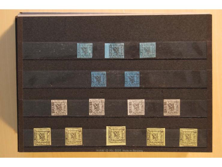 NORDDEUTSCHE STAATEN: 1852/65 (ca.),  Sammlungsbestand in 6 Kassetten und 2 Briefalben, sehr reichhaltig mit rund 150 Briefen