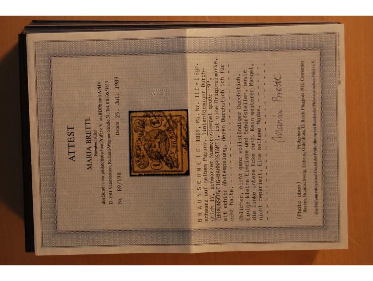 NORDDEUTSCHE STAATEN: 1852/65 (ca.),  Sammlungsbestand in 6 Kassetten und 2 Briefalben, sehr reichhaltig mit rund 150 Briefen