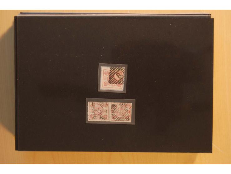 NORDDEUTSCHE STAATEN: 1852/65 (ca.),  Sammlungsbestand in 6 Kassetten und 2 Briefalben, sehr reichhaltig mit rund 150 Briefen