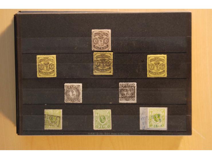 NORDDEUTSCHE STAATEN: 1852/65 (ca.),  Sammlungsbestand in 6 Kassetten und 2 Briefalben, sehr reichhaltig mit rund 150 Briefen