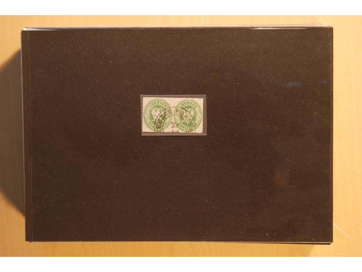 NORDDEUTSCHE STAATEN: 1852/65 (ca.),  Sammlungsbestand in 6 Kassetten und 2 Briefalben, sehr reichhaltig mit rund 150 Briefen