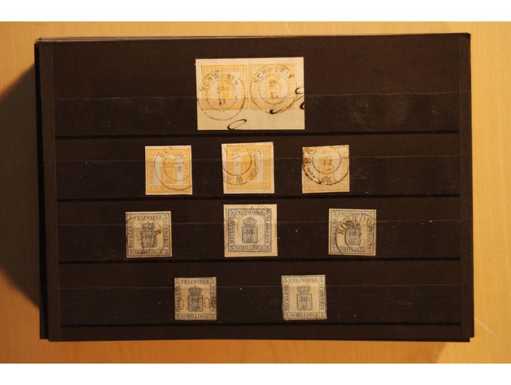 NORDDEUTSCHE STAATEN: 1852/65 (ca.),  Sammlungsbestand in 6 Kassetten und 2 Briefalben, sehr reichhaltig mit rund 150 Briefen