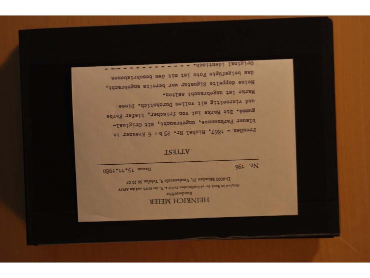 1850/67, sehr reichhaltiger Sammlungsbestand in 8 Kassetten und 3 Briefalben, ab der ersten Ausgabe mit einer Vielzahl von Ei