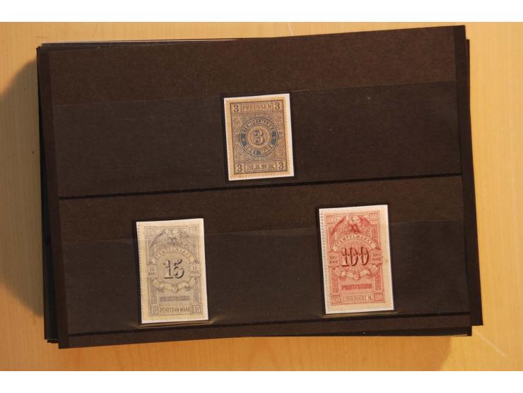 1850/67, sehr reichhaltiger Sammlungsbestand in 8 Kassetten und 3 Briefalben, ab der ersten Ausgabe mit einer Vielzahl von Ei