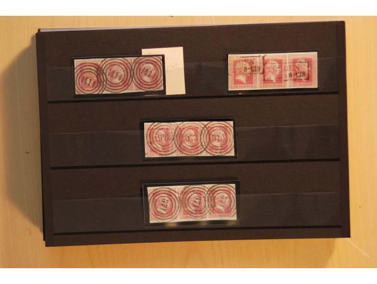 1850/67, sehr reichhaltiger Sammlungsbestand in 8 Kassetten und 3 Briefalben, ab der ersten Ausgabe mit einer Vielzahl von Ei